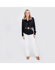 MASON by MASON'S DAUGHTER | Loretta Western Fringe Top, Black