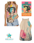 Baha Ranch Turquoise View Retro Pop Western Tank Top