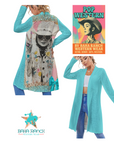 Baha Ranch Retro Pop Western Groovy Cowgirl Lightweight Cardigan