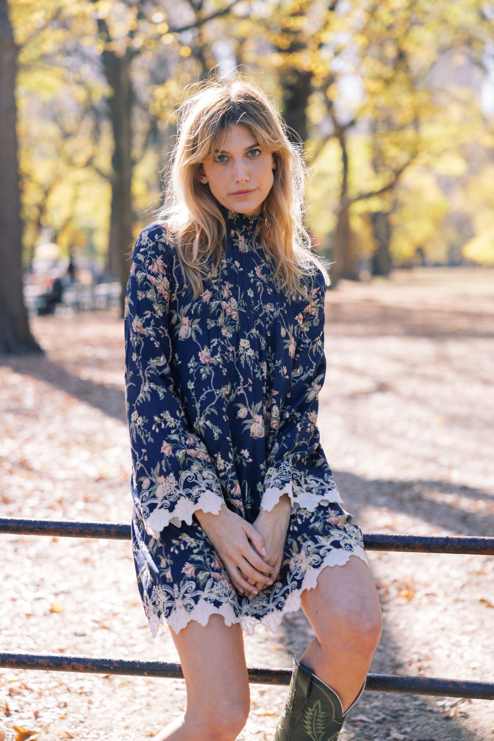 MASON'S DAUGHTER Samantha Dress, Heirloom Bouquet Viscose Twill