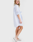MASON'S DAUGHTER Anna Dress, Blue and White Striped