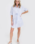 MASON'S DAUGHTER Anna Dress, Blue and White Striped