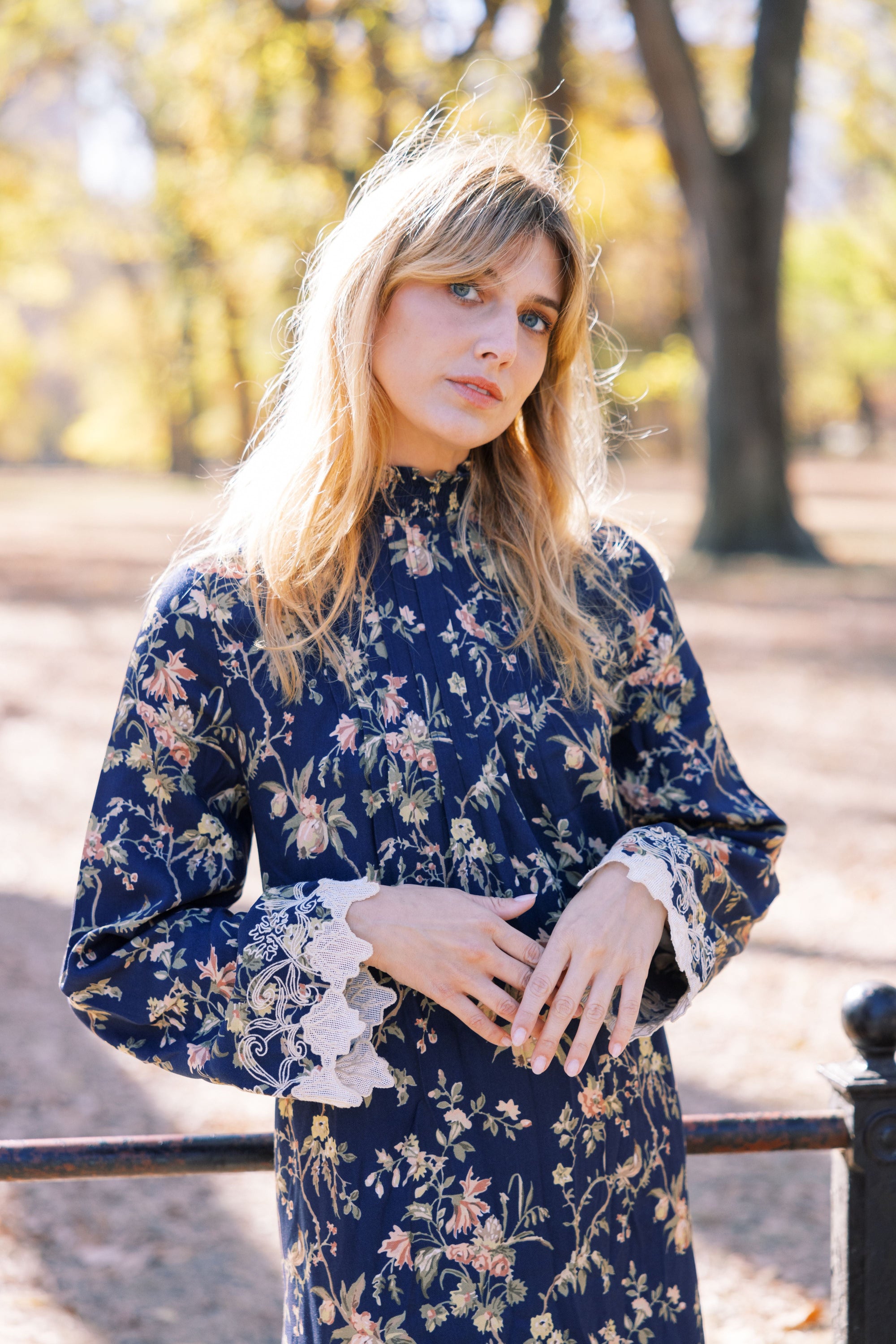 MASON'S DAUGHTER Samantha Dress, Heirloom Bouquet Viscose Twill