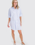 MASON'S DAUGHTER Anna Dress, Blue and White Striped