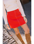 MASON'S DAUGHTER | Mia Skirt, Red Cotton Twill