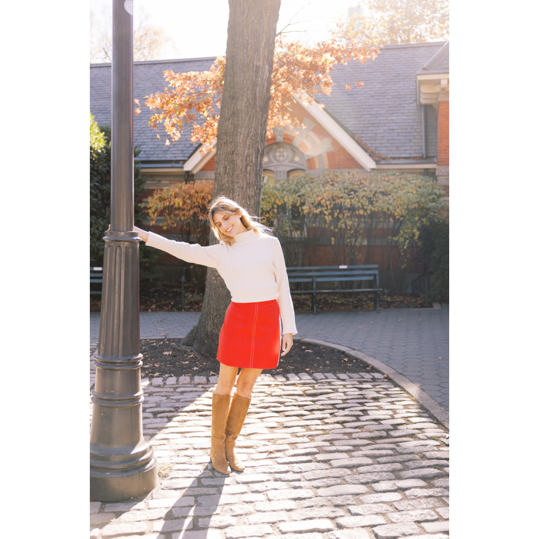 MASON'S DAUGHTER | Mia Skirt, Red Cotton Twill