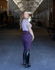 Evolution Full Seat Breeches - Dark Plum - HIGH WAIST