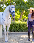 The Bluebell - Navy Patent Leather Snaffle Bridle with REMOVABLE FLASH