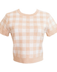 MASON'S DAUGHTER | Stella Knit Top, Blush Gingham