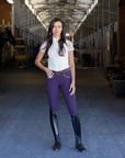 Evolution Full Seat Breeches - Dark Plum - MID WAIST