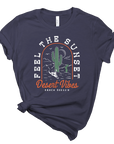 DESERT VIBES - HEATHER NAVY TEE