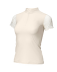 Charlie Short Sleeve Lace Riding Shirt - Ecru