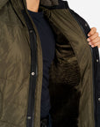 Men's Olive Padded Hooded Vest w/ Faux Fur Lining