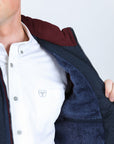 Men's Quilted Fur Lined Vest - Navy