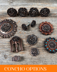 Copper Rose Western Concho W107