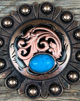 Copper Turquoise Howlite Western Concho W121