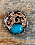 Copper Turquoise Howlite Western Concho W121