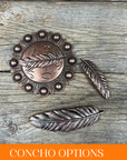 Copper Feather Western Concho W169