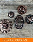 Copper Flower Western Concho W196
