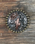 Cactus and Flower Western Concho W219