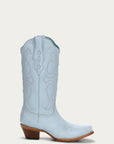 Z5253 - WOMEN'S BABY BLUE EMBROIDERY SNIP TOE COWBOY BOOT
