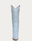 Z5254 - WOMEN'S BABY BLUE EMBROIDERY TALL TOP SNIP TOE COWBOY BOOT