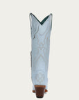 Z5254 - WOMEN'S BABY BLUE EMBROIDERY TALL TOP SNIP TOE COWBOY BOOT