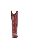 L6117 - WOMEN'S EMBROIDERY AND STUDS RED SNIP TOE COWBOY BOOT