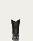 Z5111 - WOMEN'S EMBROIDERY BLACK SNIP TOE ANKLE BOOT