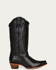Z5072 - WOMEN'S EMBROIDERY BLACK SNIP TOE COWBOY BOOT