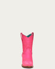 Z5137 - WOMEN'S EMBROIDERY FUCHSIA SNIP TOE ANKLE BOOT