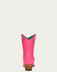 Z5137 - WOMEN'S EMBROIDERY FUCHSIA SNIP TOE ANKLE BOOT
