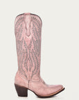 E1447 - WOMEN'S EMBROIDERY ROSE TALL TOP SNIP TOE COWBOY BOOT