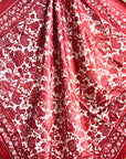 35x35" Red & Cream Paisley Wild Rag / Scarf WR143
