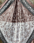 35X35" Two Tone Paisley Wild Rag / Scarf -Copper Pink, AB, Champagne Slide WRC2557C
