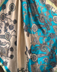 WRC299B Turquoise Paisley Wild Rag / Scarf - W141L Slide