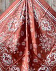 35X35"  Copper Floral Paisley Wild Rag / Scarf WR3381