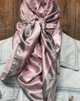 35X35" Pink & Grey Paisley Wild Rag / Scarf WR3400