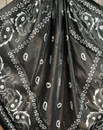 35X35"  Black & White Paisley Wild Rag / Scarf WR3411