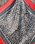 35X35" Coral Leopard Print Wild Rag / Scarf-W185L Slide WRC396B