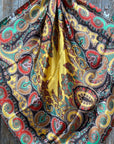 35X35"  Multi-Colored Paisley Wild Rag / Scarf WR908