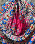 35X35"  Hot Pink Paisley Wild Rag / Scarf WR909