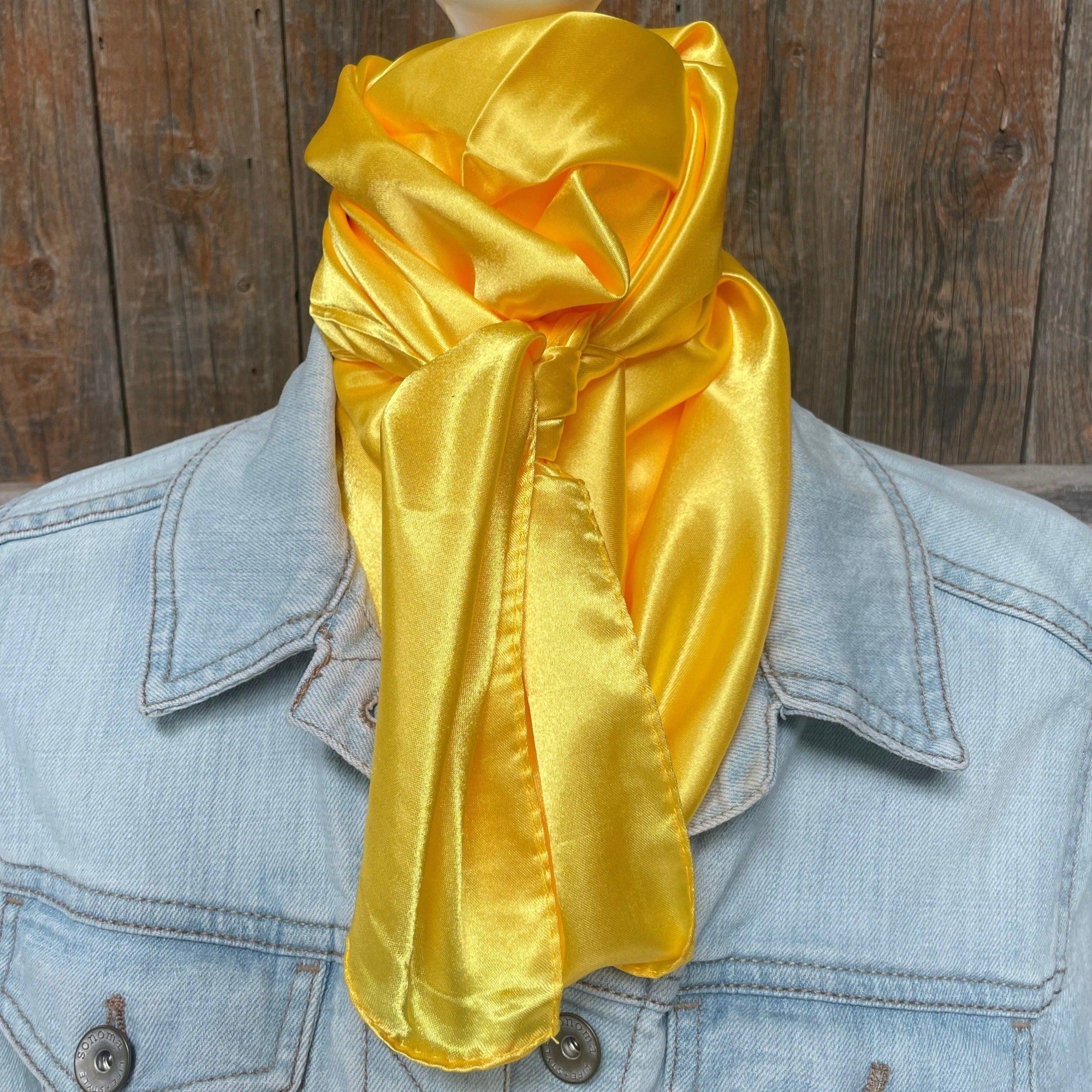 35X35"  Solid Yellow Wild Rag / Scarf WRS23
