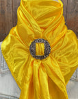 35X35" Solid Yellow Wild Rag / Scarf WRS23 - Buckle Wild Rag Slides - Assorted