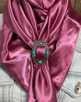 35X35" Solid Rose Wild Rag / Scarf WRS6 - Buckle Wild Rag Slides - Assorted