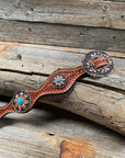Light Oil Basketweave Wither Strap