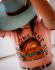 HERE COMES THE SUN - HEATHER SUNSET TEE