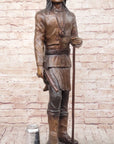 Native American Indian Apache Chief Cochise Bronze Statue Sculpture Figure on Marble Base