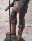 Native American Indian Apache Chief Cochise Bronze Statue Sculpture Figure on Marble Base