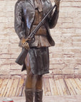 Hand Made Geronimo With Rifle by C.M Russell Bronze Sculpture Figurine